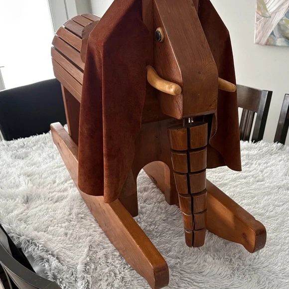 Wooden Elephant Rocking Toy - Picture 2 of 15
